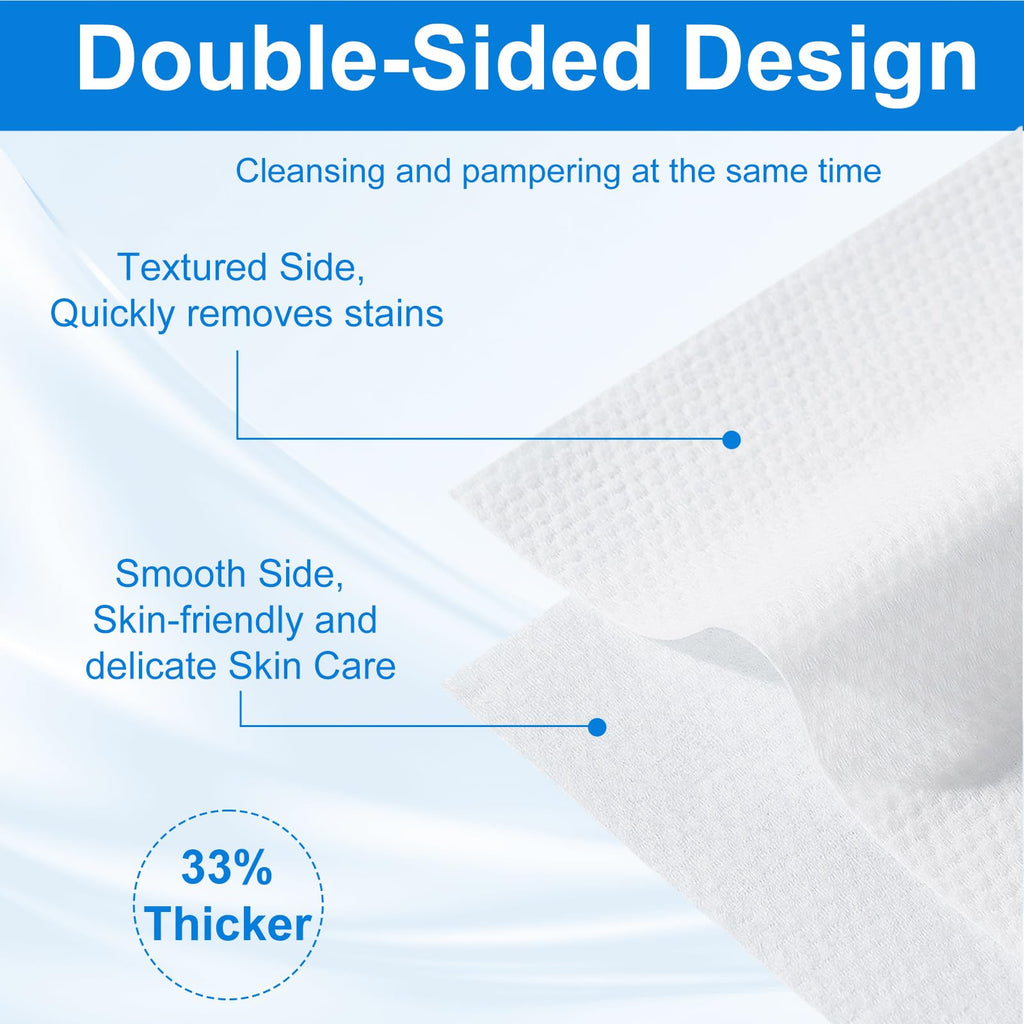 JOWLOT Disposable Face Towels – 240 Count Ultra-Soft 100% Cotton for Sensitive Skin
