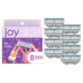 JOY Women’s Razor Blade Refills - 8 Count (Purple) with Lubrastrip