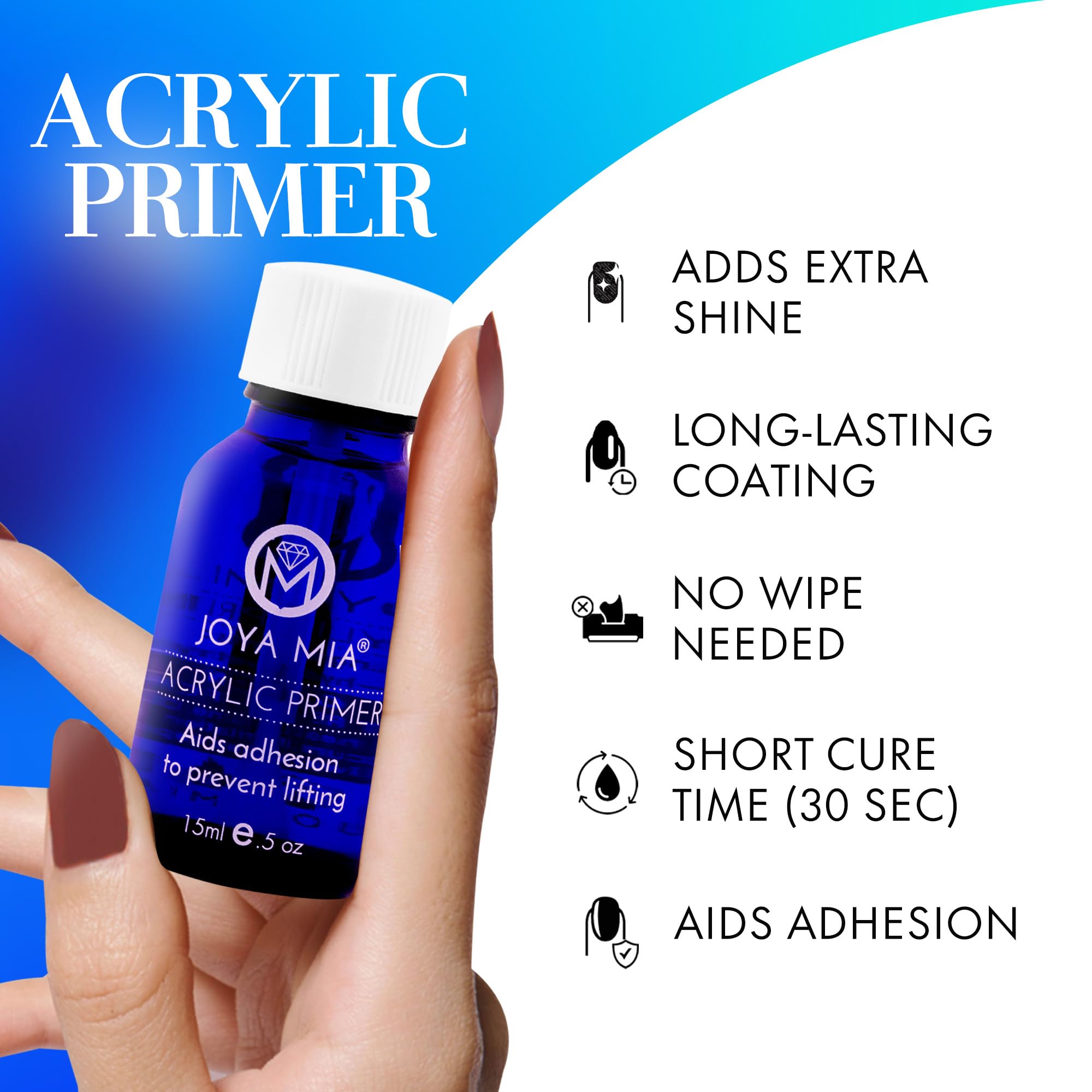JOYA MIA pH Bond Nail Dehydrator & Primer Set — Acid-Free, Fast-Drying, Salon-Grade Prep for Gel & Acrylic