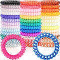 JOYOYO 40 Pack Spiral Hair Ties – Waterproof TPU Hair Coils for All Hair Types