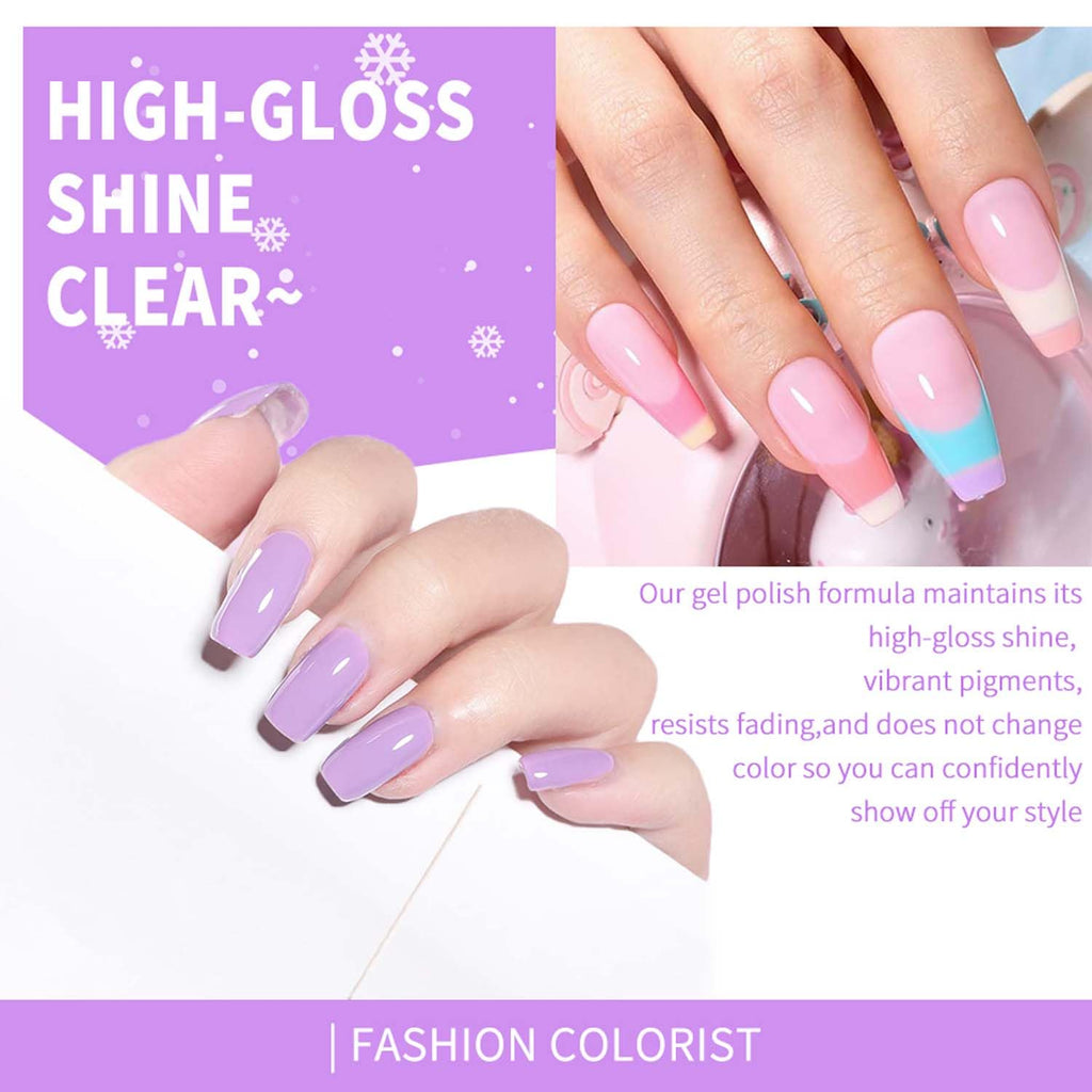 JR 9pcs 15ml Gel Nail Polish Set – Macaron Colors for Long-Lasting, Easy Soak-Off Manicures
