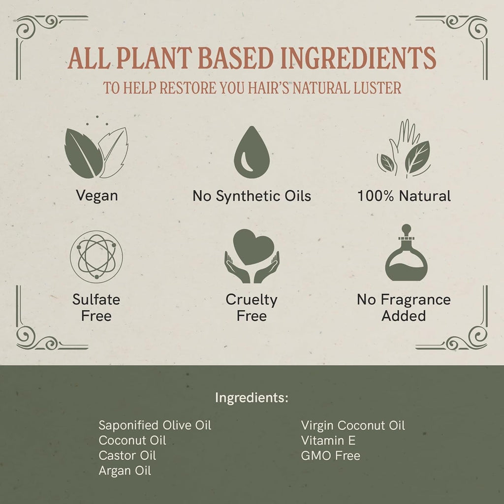 J.R.LIGGETT'S Coconut & Argan Oil Shampoo Bar – 2 Pack, Solid, Sulfate Free, 3.5 oz