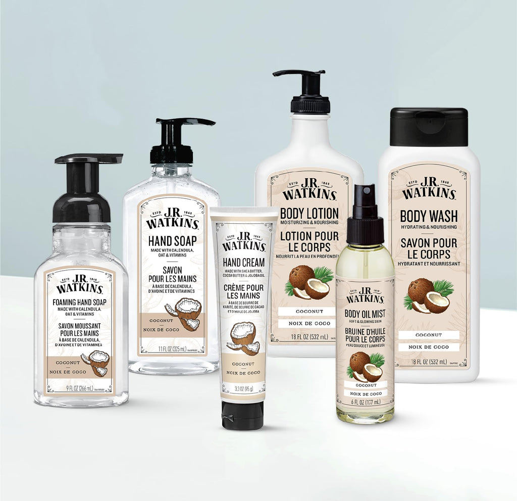J.R. Watkins Daily Moisturizing Body Lotion Coconut – 18 oz, 2-Pack