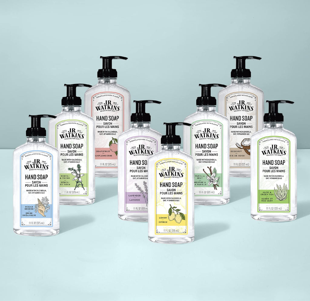 J.R. Watkins Ocean Breeze Gel Hand Soap Refill Pouch – 2 Pack, 34 fl oz, USA Made
