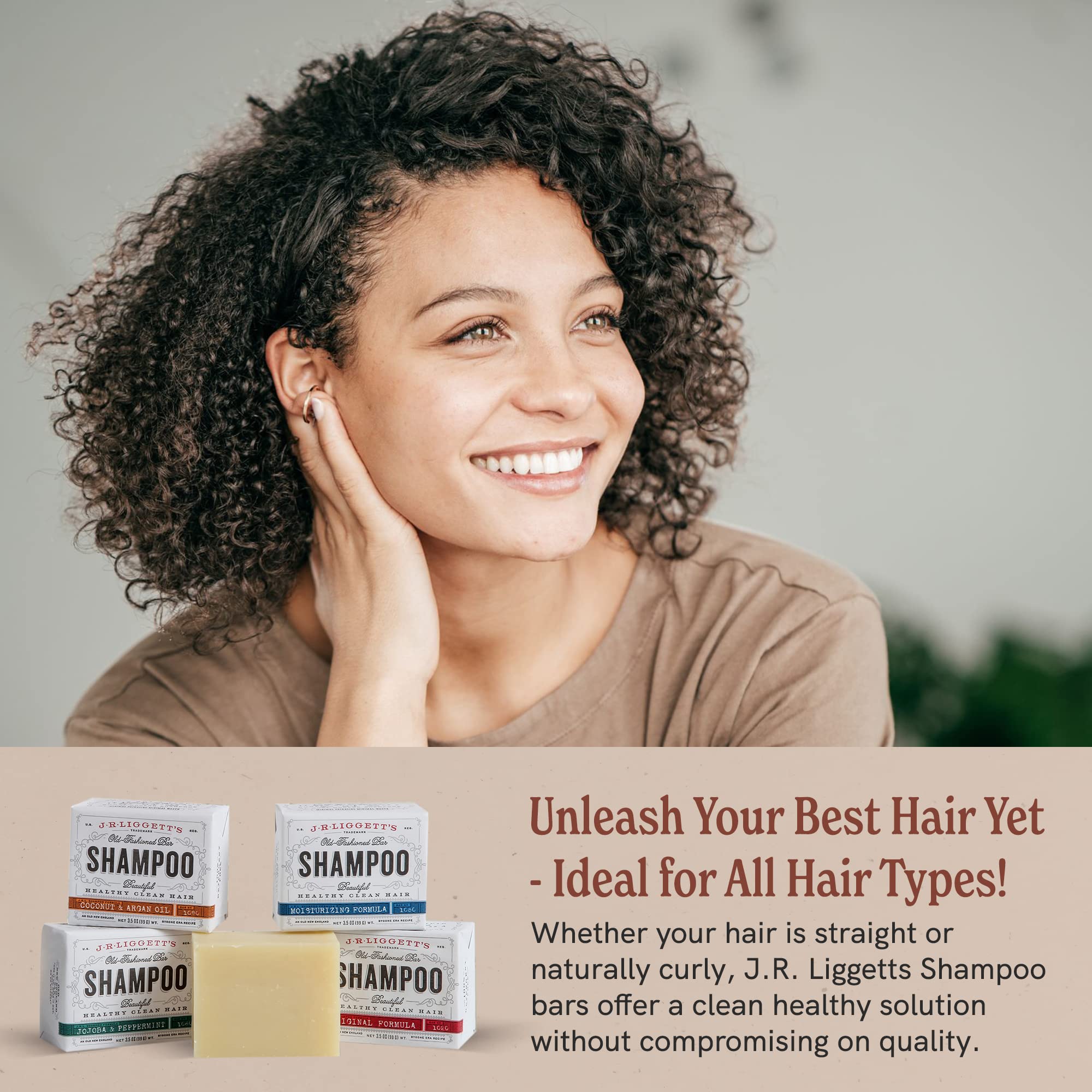 J.R.LIGGETT'S Original Formula Shampoo Bar & Conditioner Bar - 2-Pack (Plant-Based, Sulfate-Free)