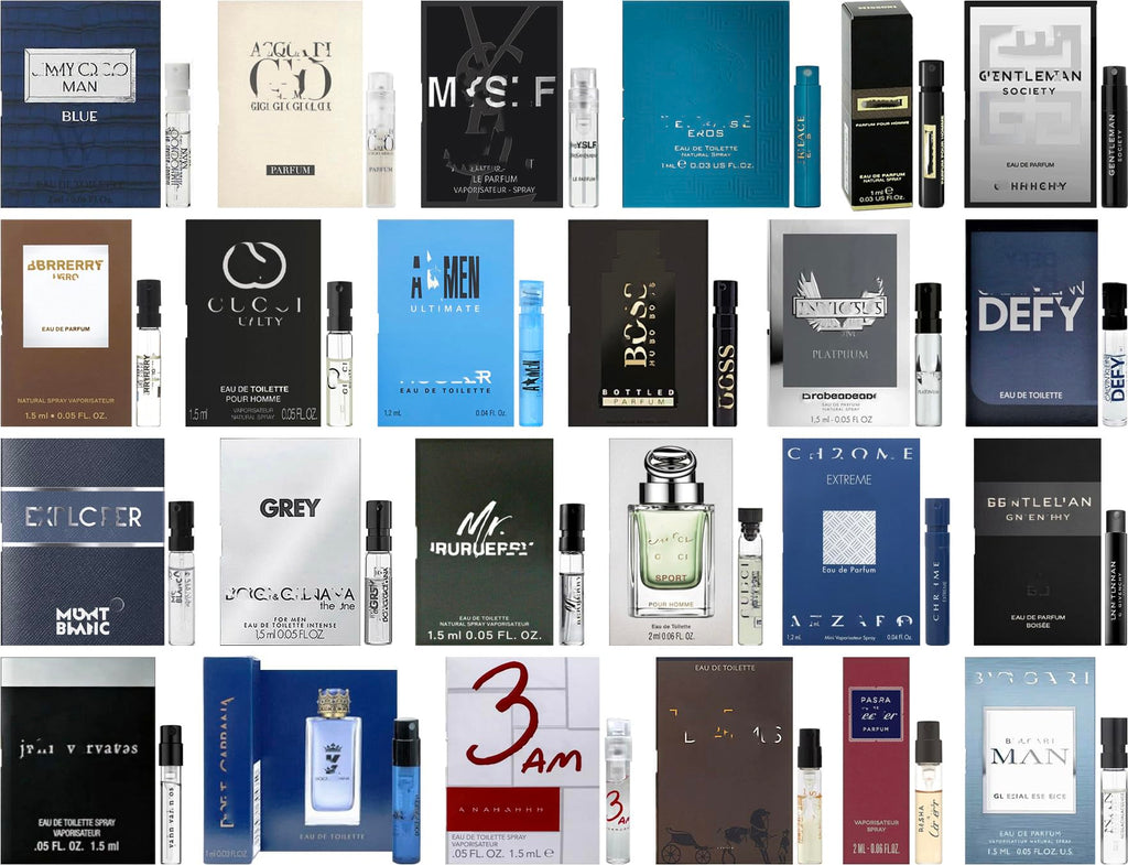 JRoBeauty Cologne Sampler Set for Men – 9 Designer Fragrance Vials (Travel Pack)