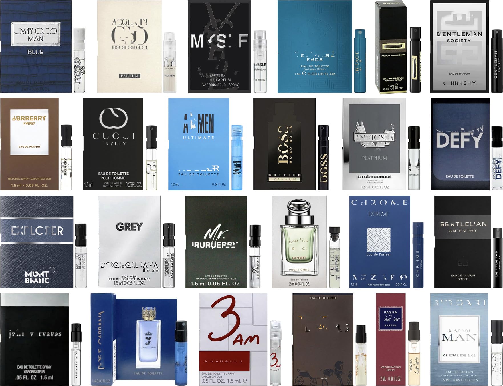 JRoBeauty Cologne Sampler Set for Men – 9 Designer Fragrance Vials (Travel Pack)
