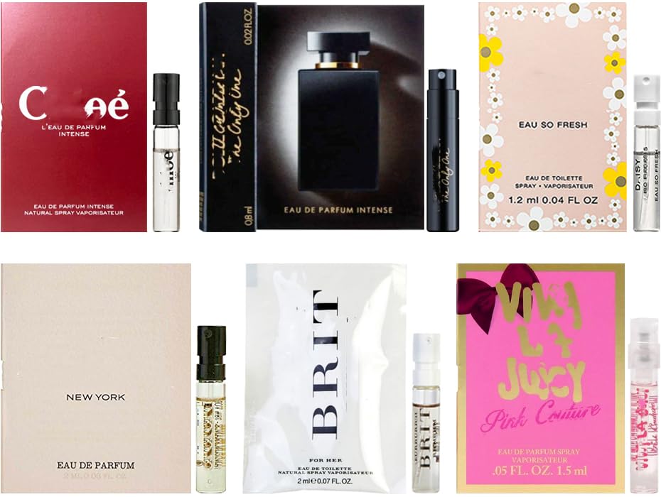 JRoBeauty Perfume Sampler Set for Women – 6 Designer Fragrance Vials