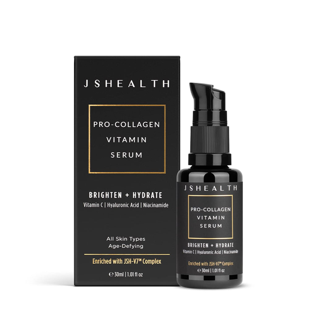 JSHealth Vitamin C Serum for Face – Brightening Hyaluronic Acid Serum with Niacinamide