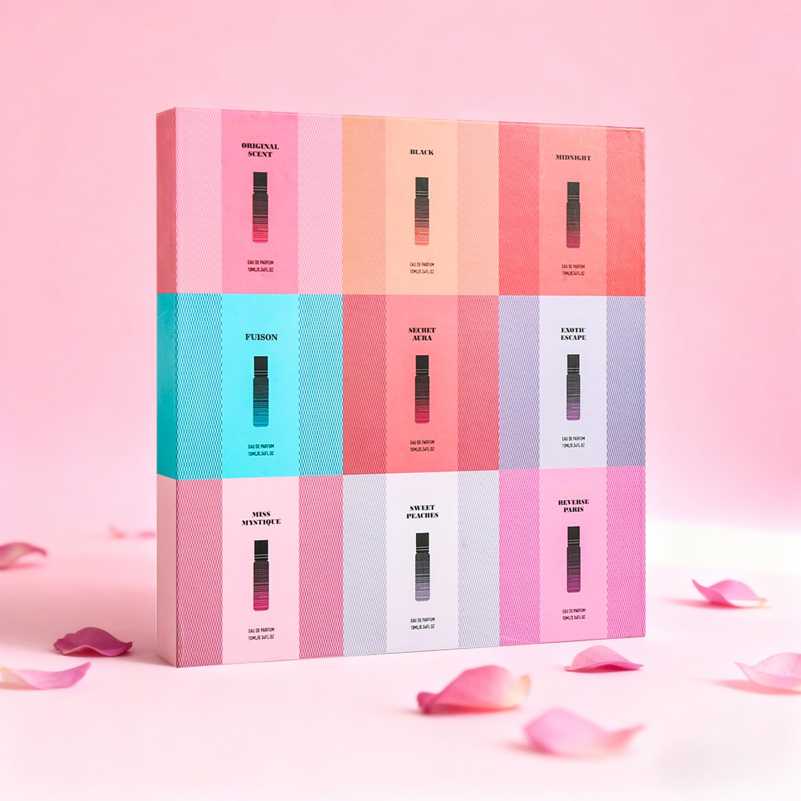 Jsykt Perfume Sets for Women – 9pc Long-Lasting Roll-On Gift Set (Citrus, Amber, Musk, Vanilla)
