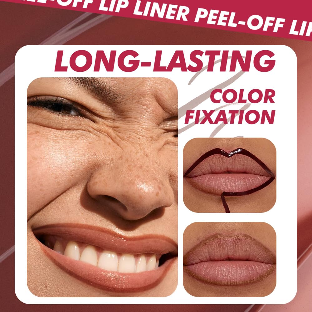 JUAAZIN 3Pcs Matte Peel-Off Lip Stain with Tweezer — Long-Lasting Waterproof Lip Color