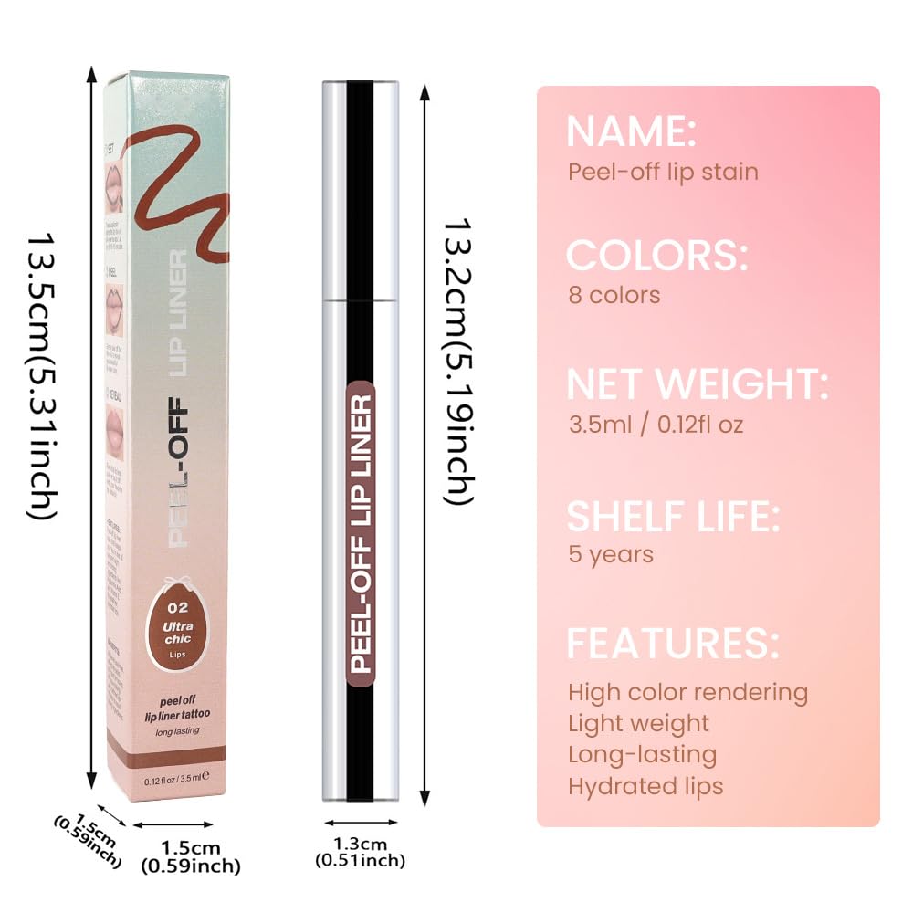 JUAAZIN 3Pcs Matte Peel-Off Lip Stain with Tweezer — Long-Lasting Waterproof Lip Color