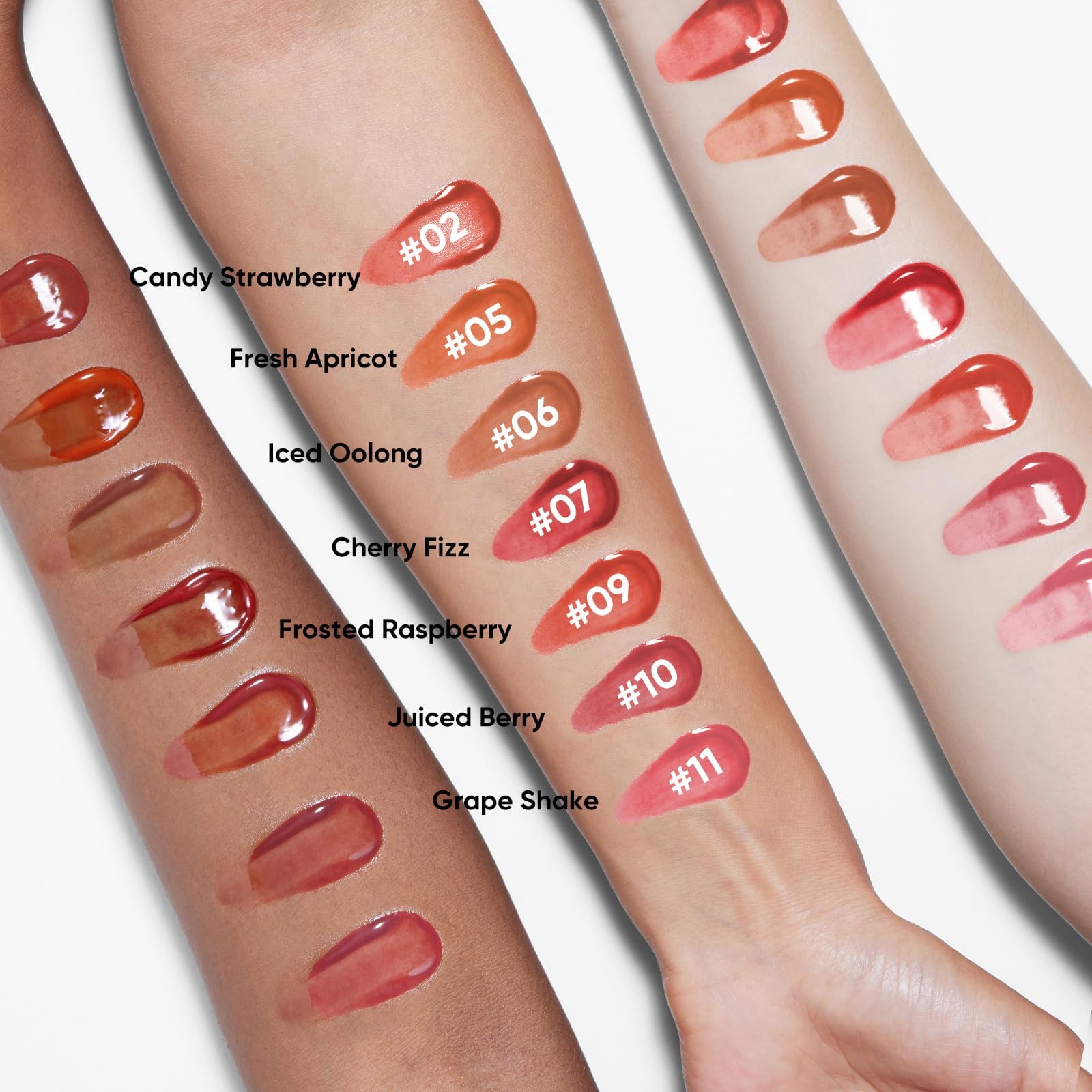 JUDYDOLL Ice Watery Lip Gloss – Waterproof, Long-Lasting Hydrating Lip Shine (Grape Shake, 2.4 g)