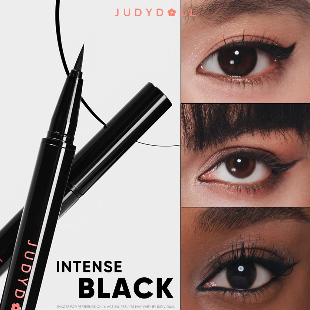 JUDYDOLL Ink Glider Longlasting Liquid Eyeliner – 30H Waterproof, Ultra-Fine Tip, Deep Black
