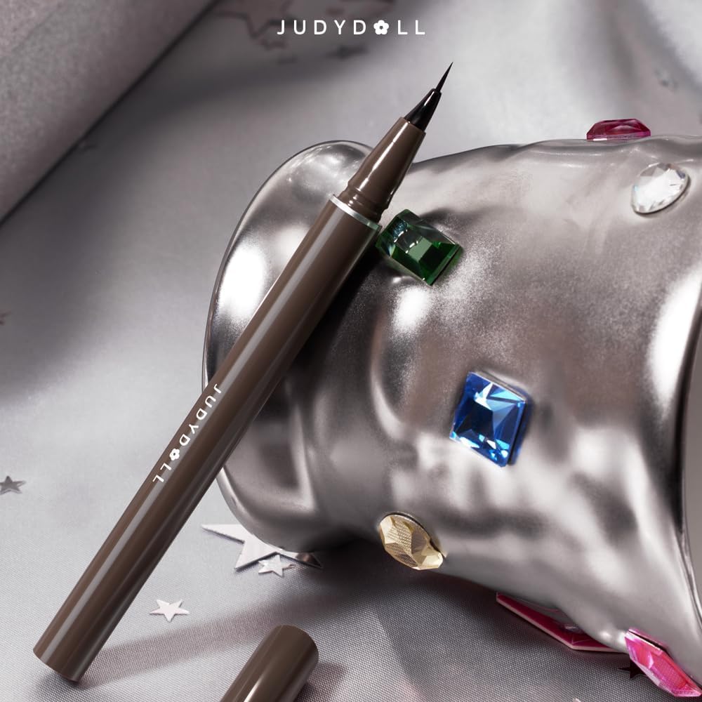 JUDYDOLL Ultra-Fine Liquid Eyeliner – Precision Tip, Waterproof, Quick-Dry #01 Black