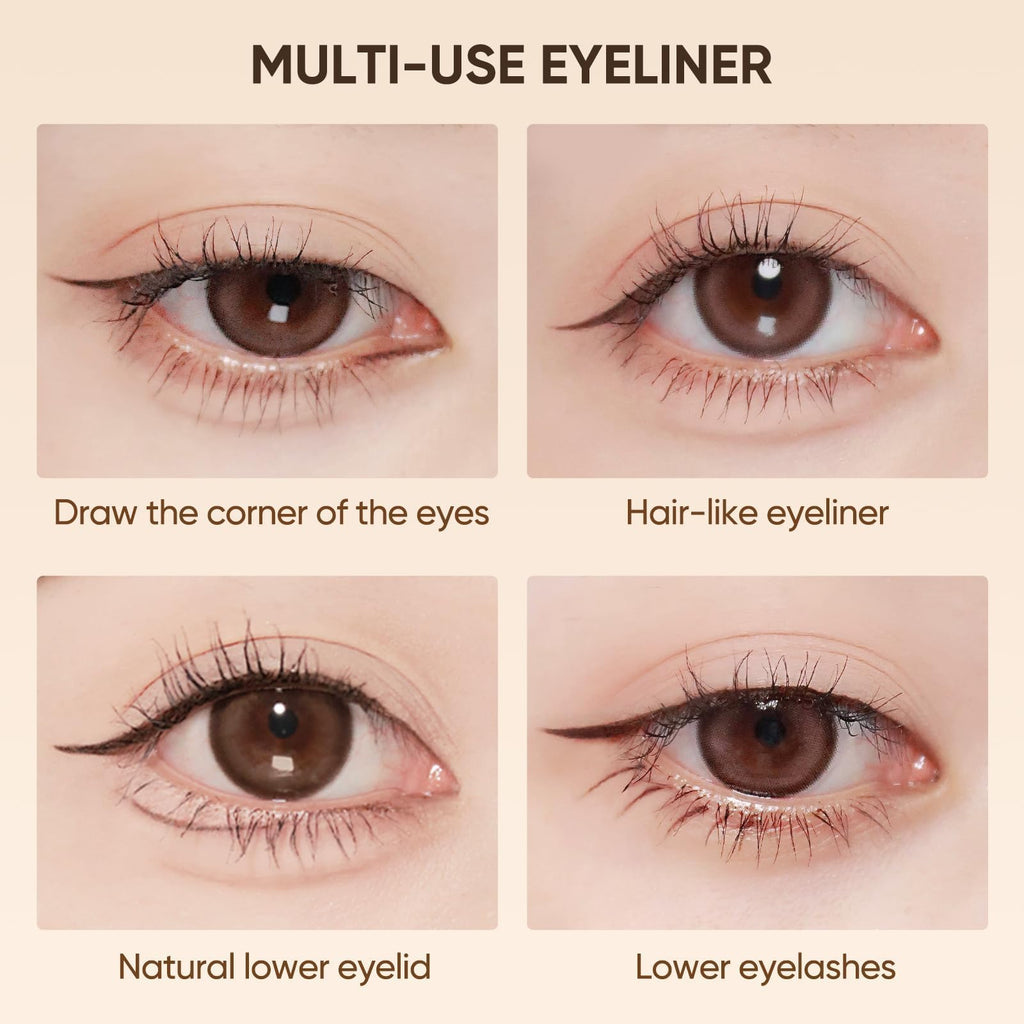 JUDYDOLL Ultra-Fine Liquid Eyeliner – Precision Tip, Waterproof, Quick-Dry #01 Black