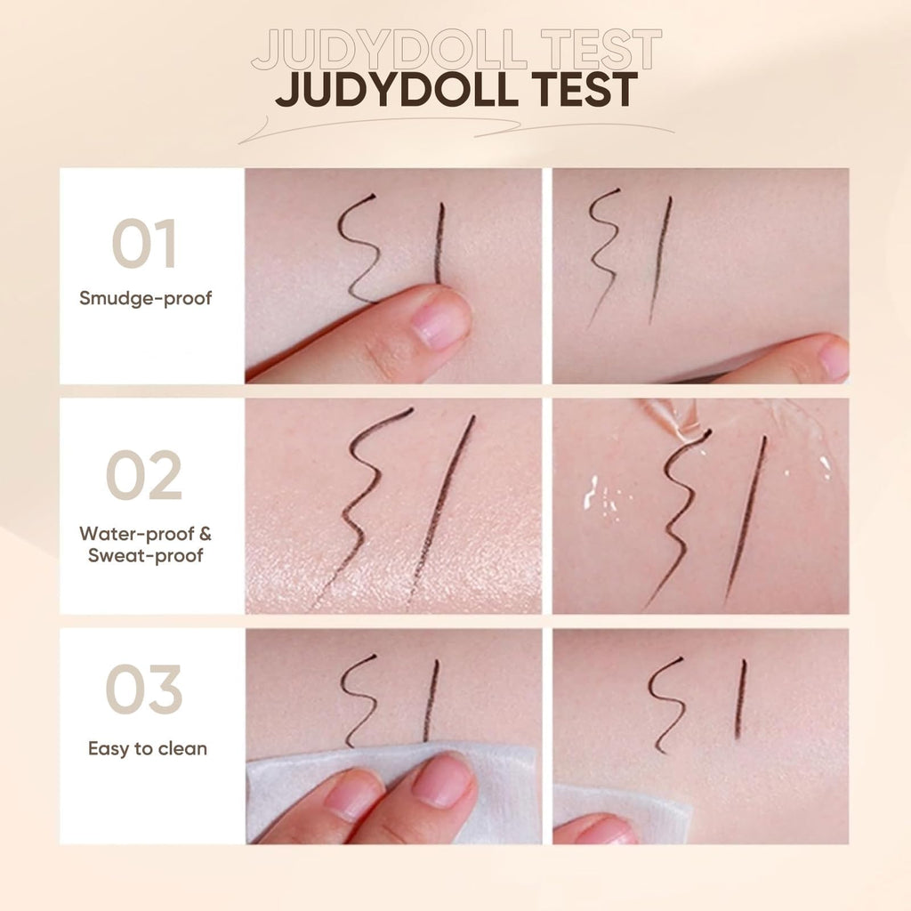 JUDYDOLL Ultra-Fine Liquid Eyeliner – Precision Tip, Waterproof, Quick-Dry #01 Black