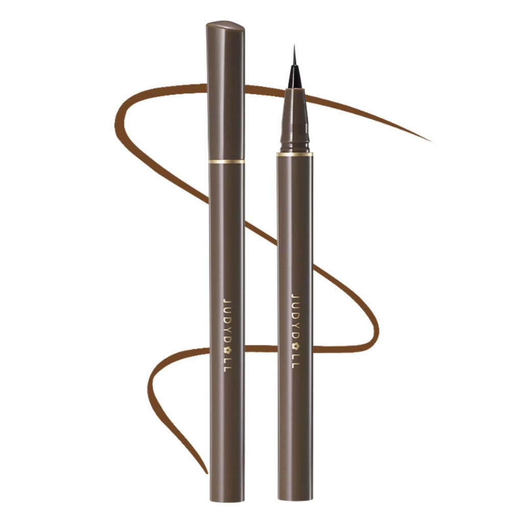 JUDYDOLL Ultra-Fine Liquid Eyeliner – Precision Tip, Waterproof, 8H Wear (#02 Deep Brown)
