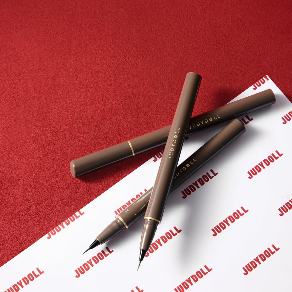 JUDYDOLL Ultra-Fine Liquid Eyeliner – Precision Tip, Waterproof, 8H Wear (#02 Deep Brown)
