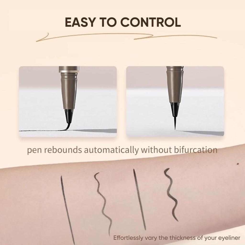 JUDYDOLL Ultra-Fine Liquid Eyeliner – Precision Tip, Waterproof, Quick-Dry #01 Black