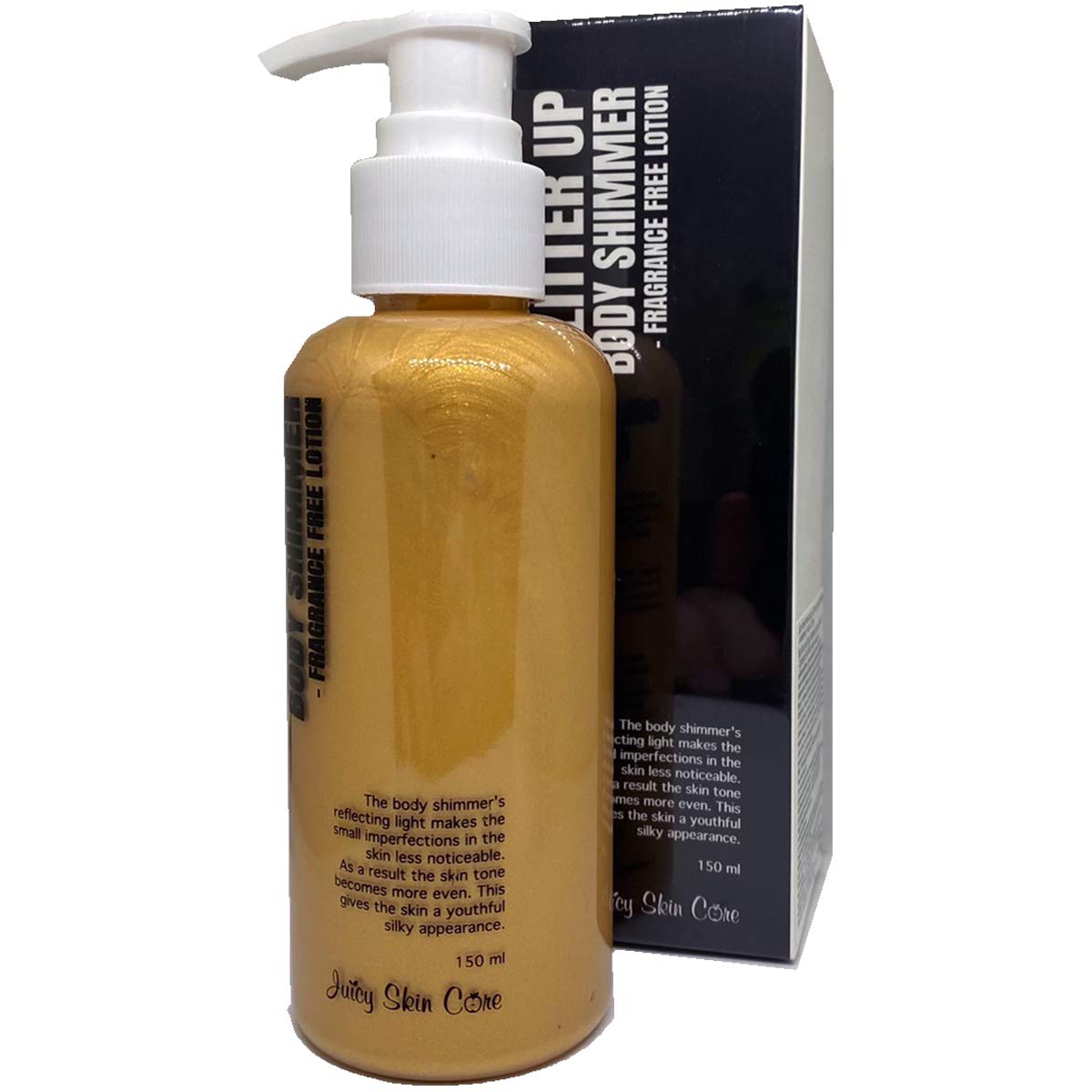 Juicy Skin Care Body Shimmer – Fragrance-Free Shimmer Lotion for Dry Skin