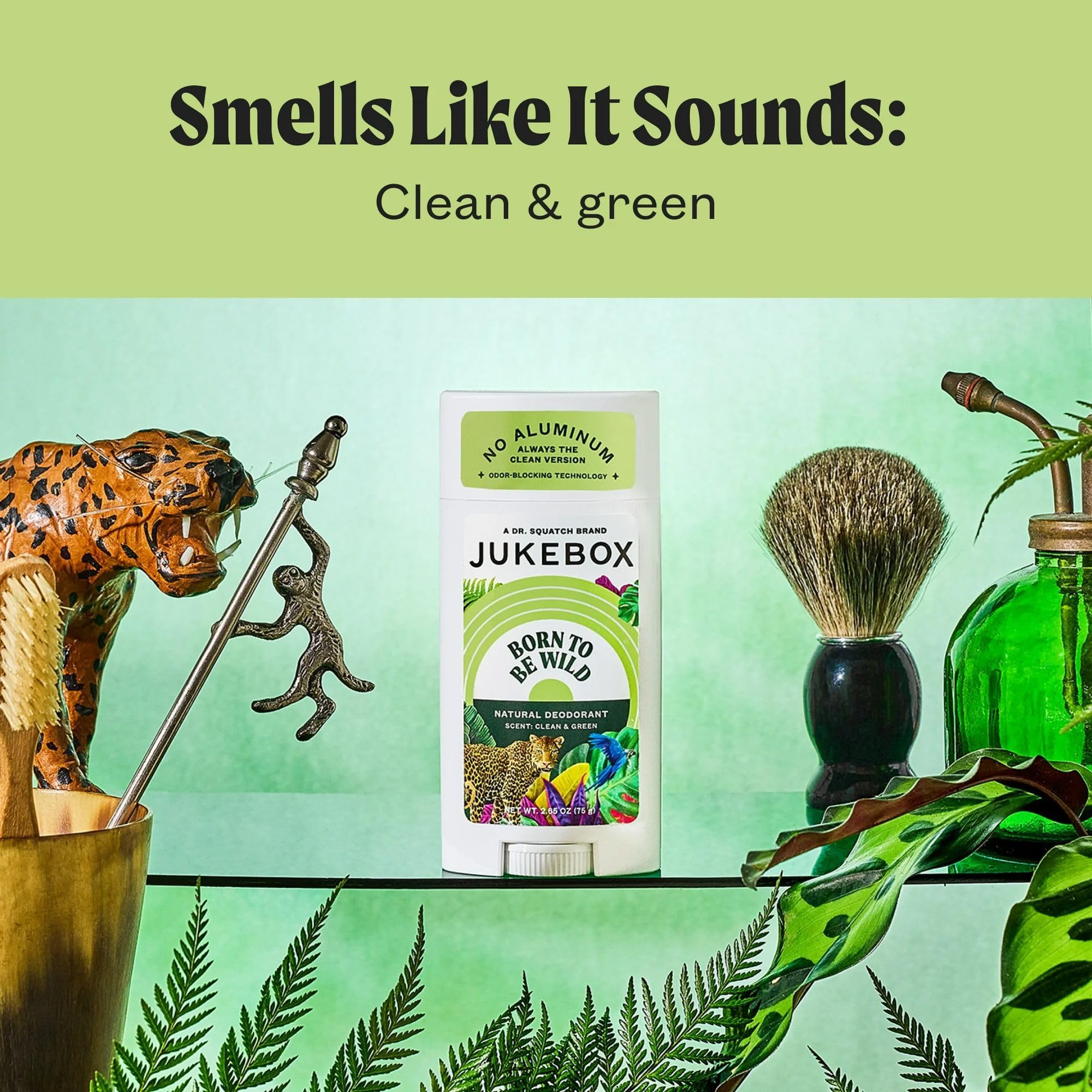 JUKEBOX Natural Deodorant for Women – Born to Be Wild Scent, Aluminum-Free, No Baking Soda, 2.65oz, 3 Pack