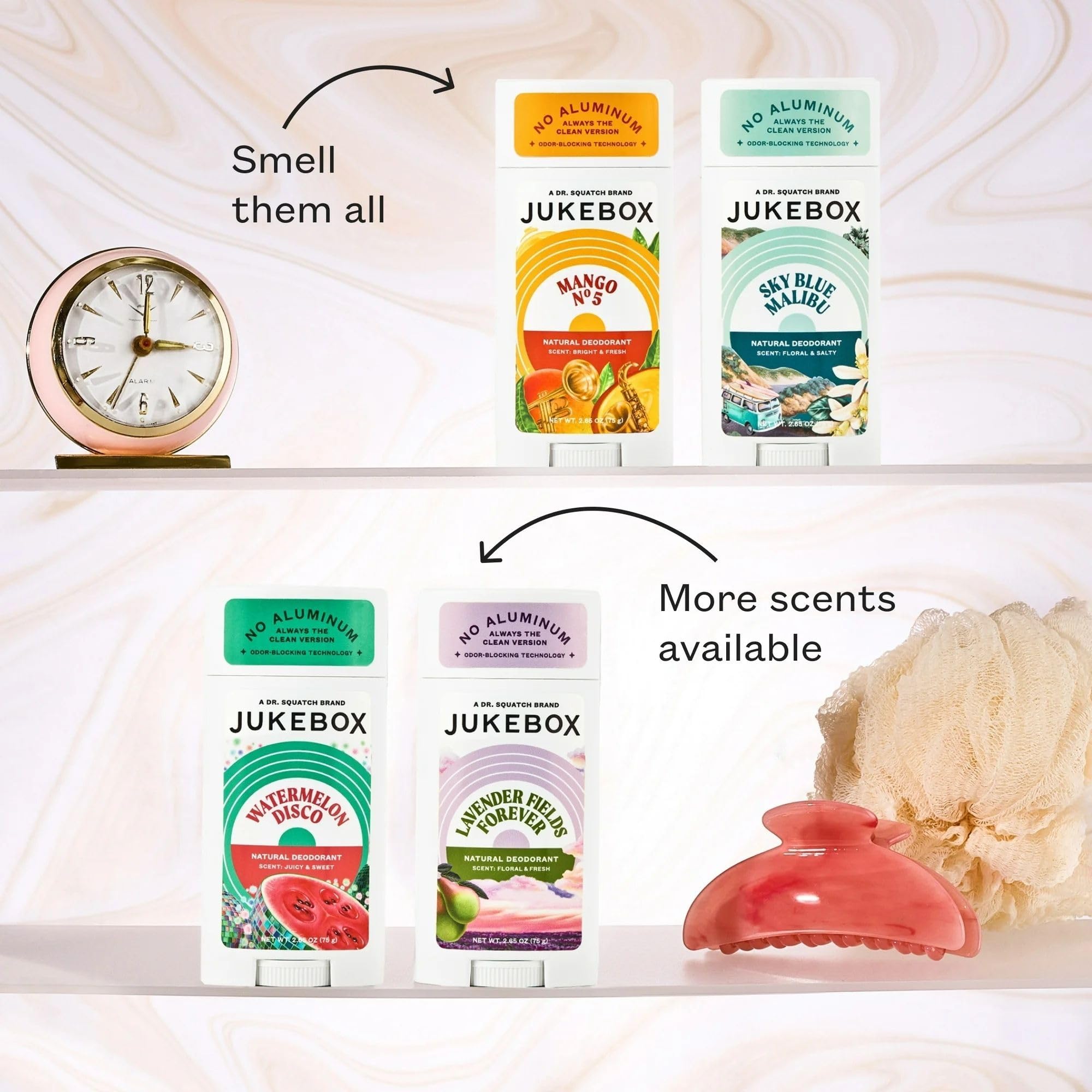 JUKEBOX Coconut Dreamin' Natural Deodorant for Women – Aluminum-Free, No Baking Soda, 2.65oz (2-Pack)