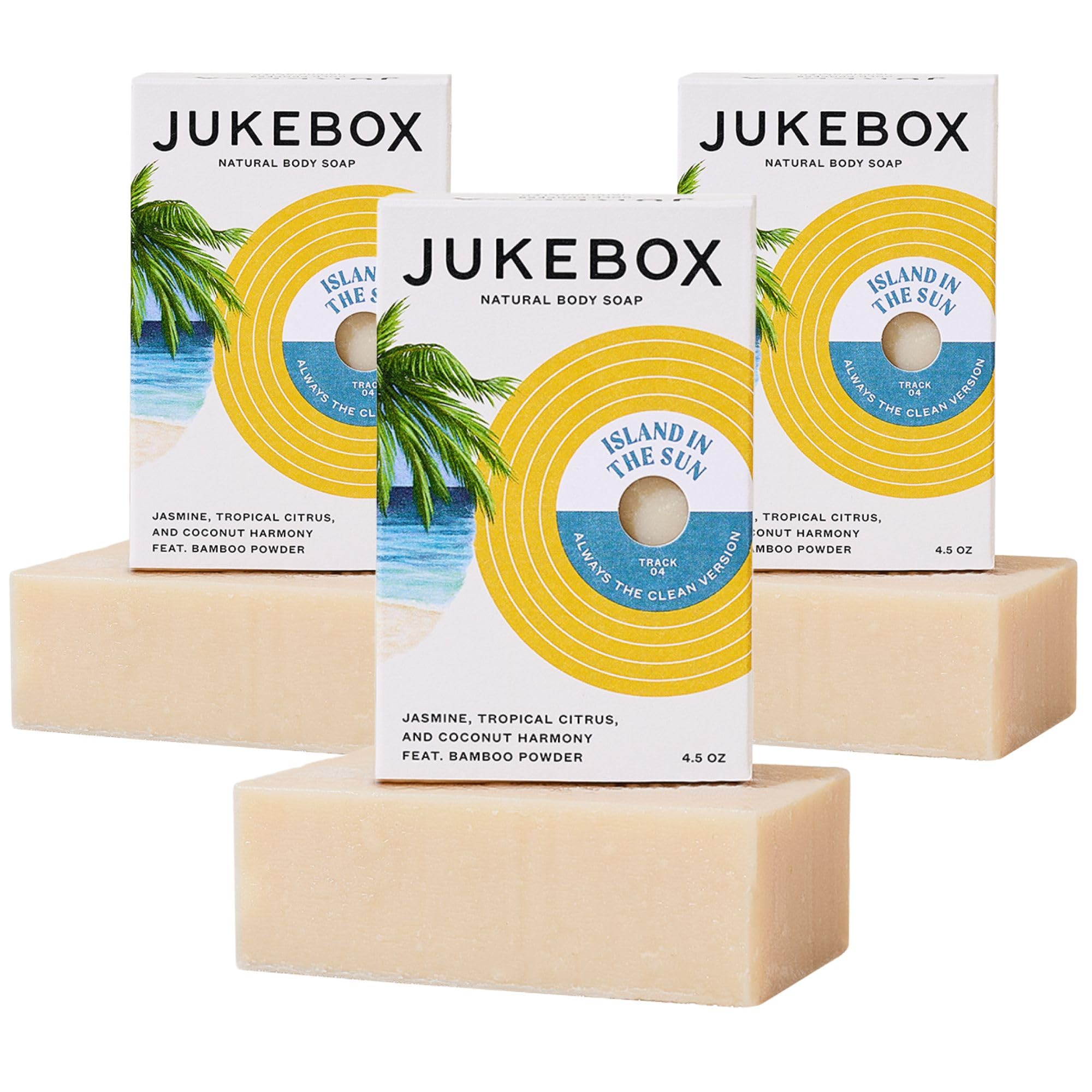 JUKEBOX Island in the Sun Soap – Natural Bar Soap for All Skin Types | Jasmine, Citrus & Coconut