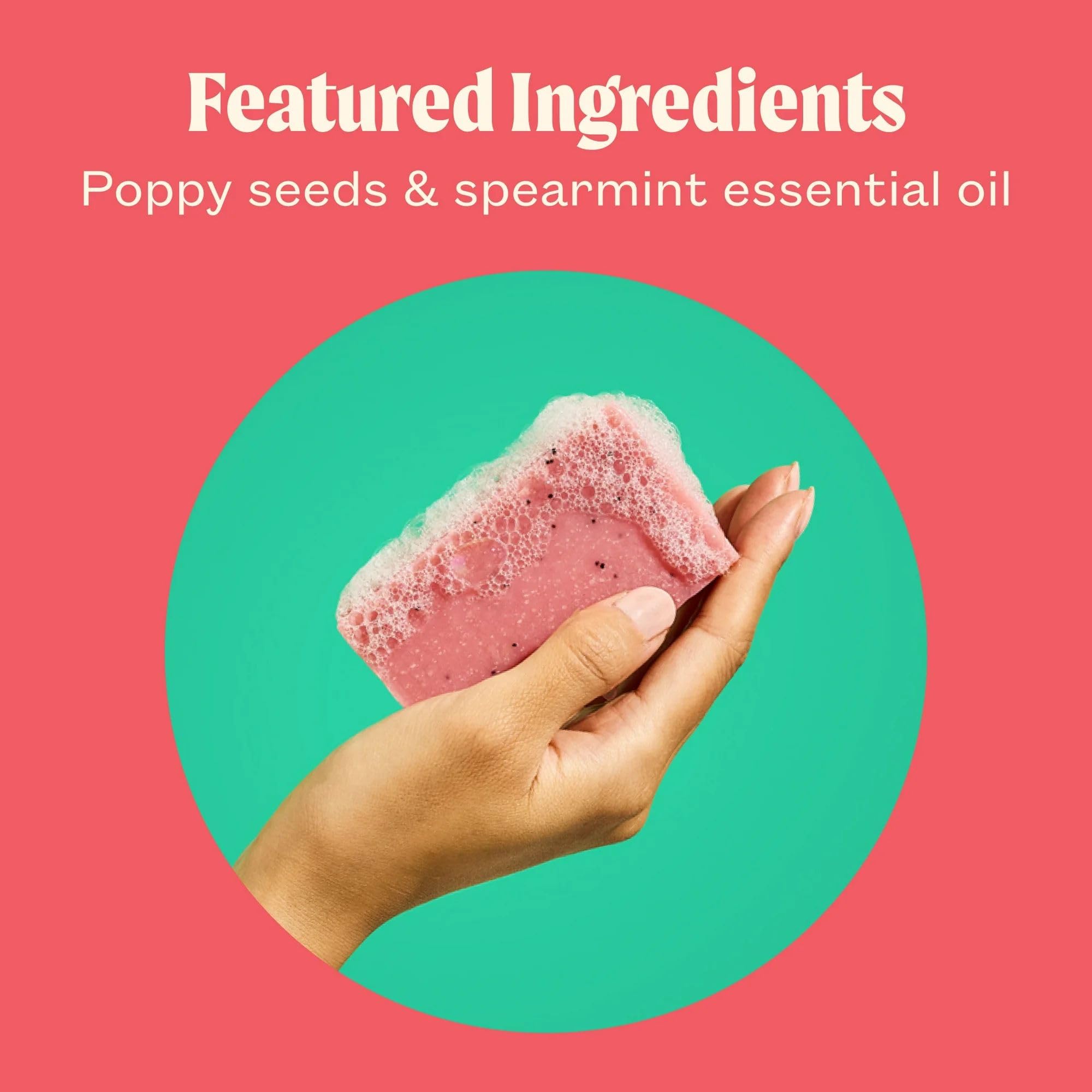 JUKEBOX Watermelon Disco Soap – Natural Cold-Process Bar, Heavy Scrub, 4.5oz (3 Pack)