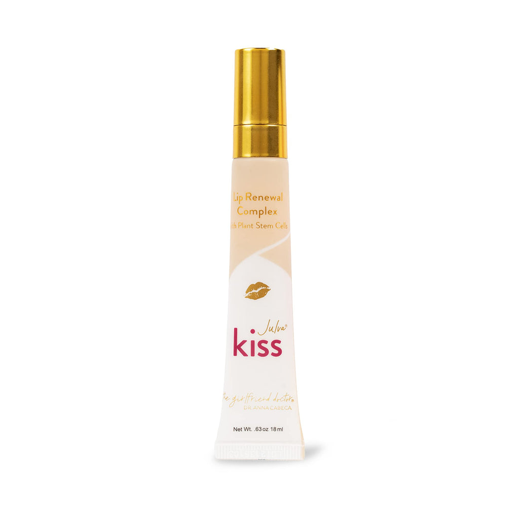 Julva Kiss Lip Renewal Complex by Dr. Anna Cabeca – Botanical Lip Hydrator for Smooth, Comfortable Lips | 0.3 oz