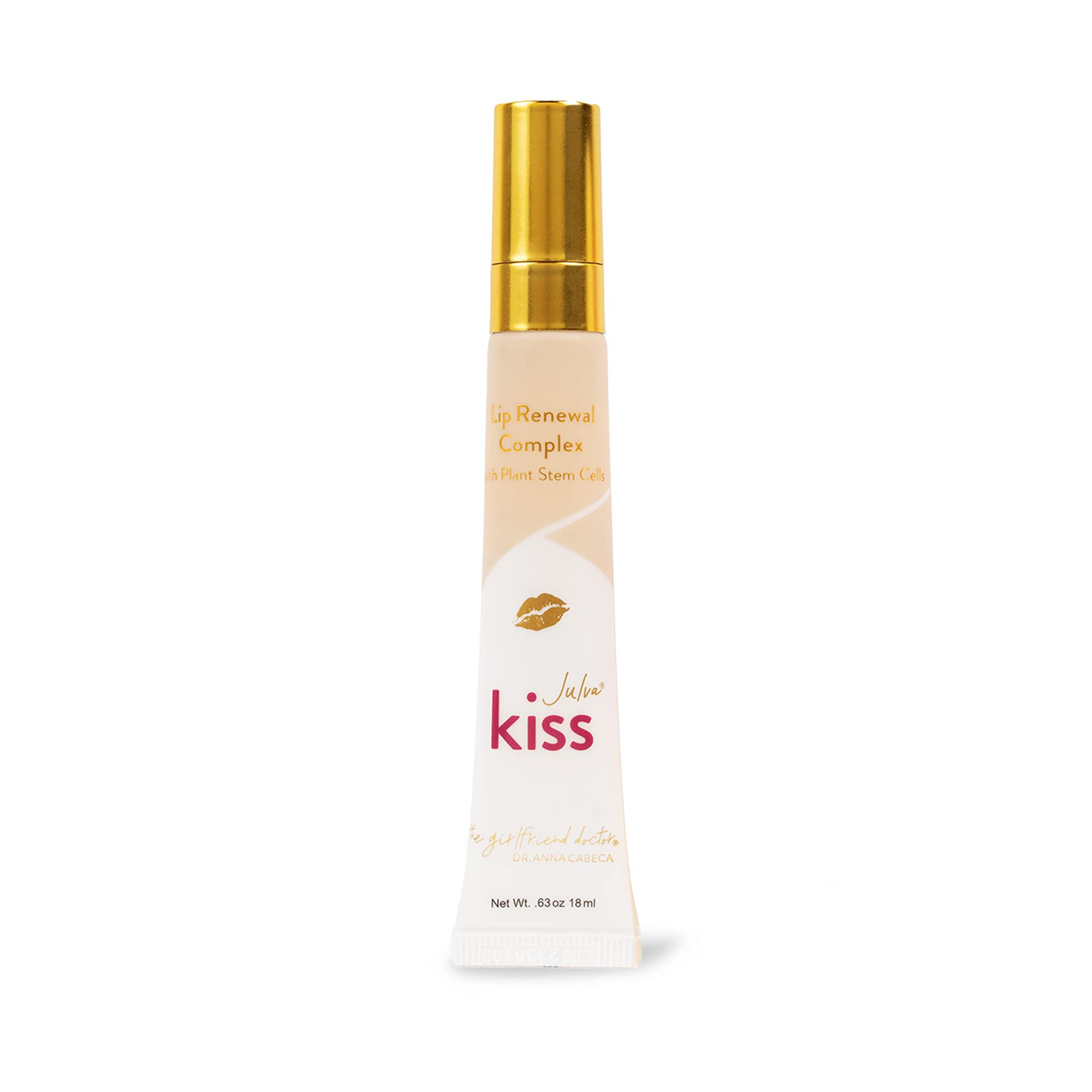 Julva Kiss Lip Renewal Complex by Dr. Anna Cabeca – Botanical Lip Hydrator for Smooth, Comfortable Lips | 0.3 oz