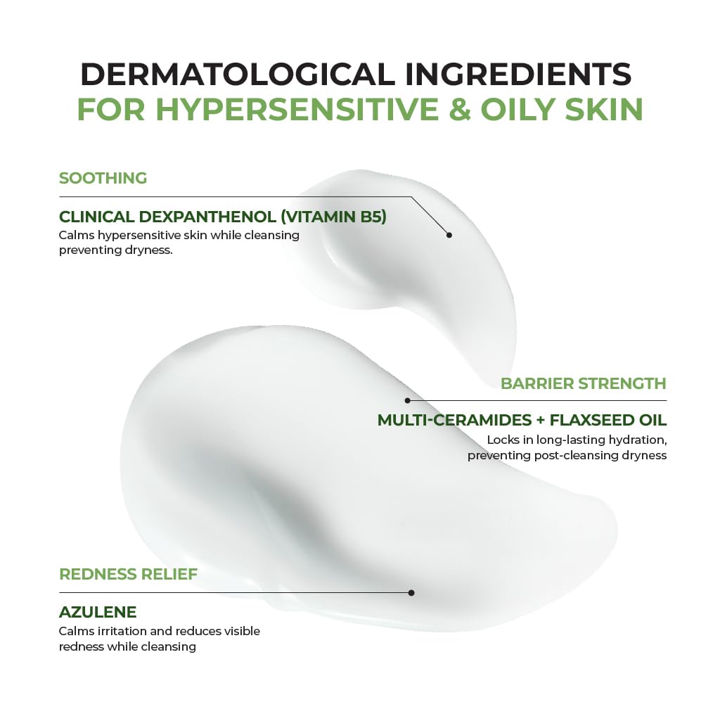 JUMISO D-Panthenol Barrier Soothing Cleansing Milk – 92% Sunscreen Removal, 5-Ceramide, Tear-Free, Eye-Safe