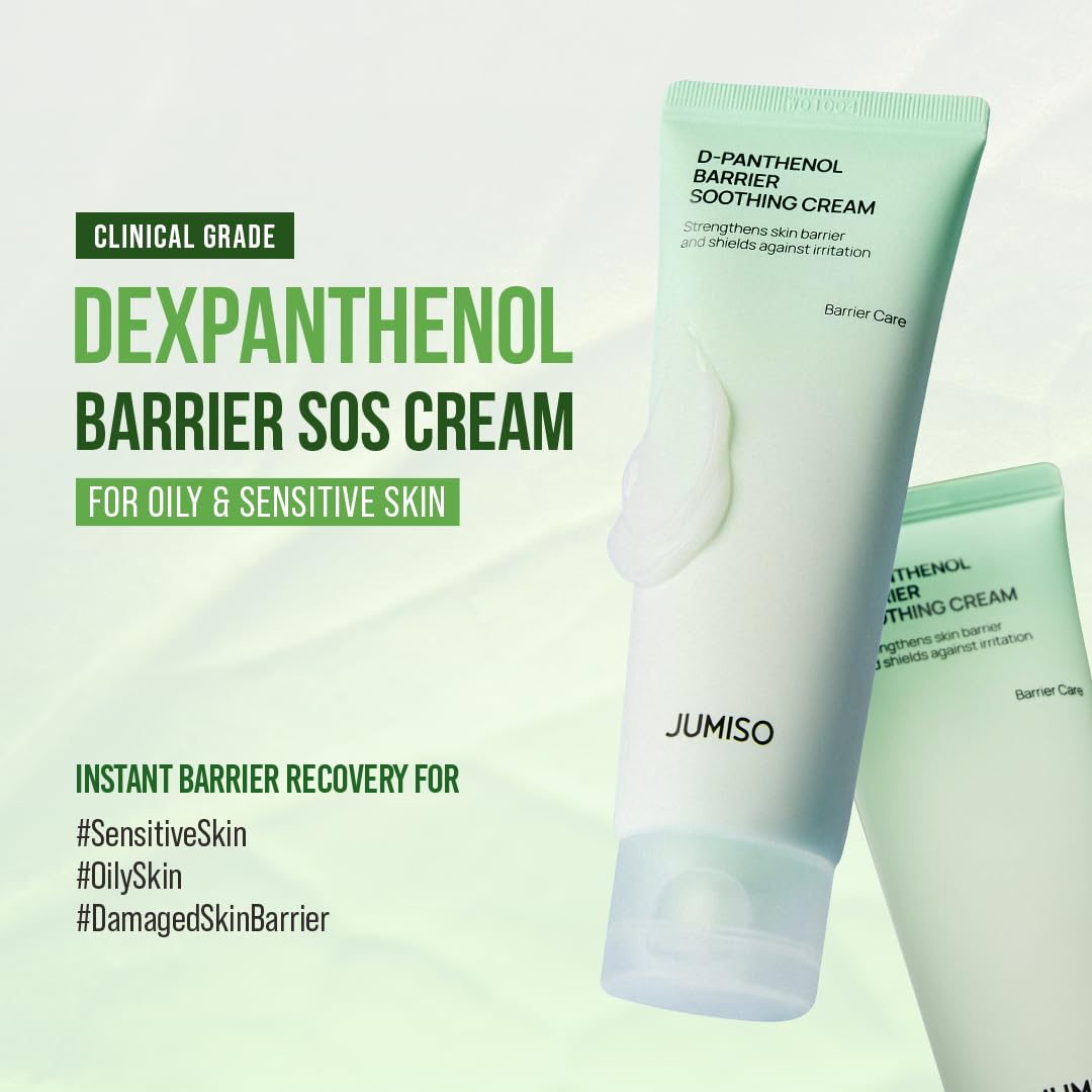 JUMISO D-Panthenol Barrier Soothing Cream — Lightweight 5-Ceramide Gel for Sensitive & Acne-Prone Skin