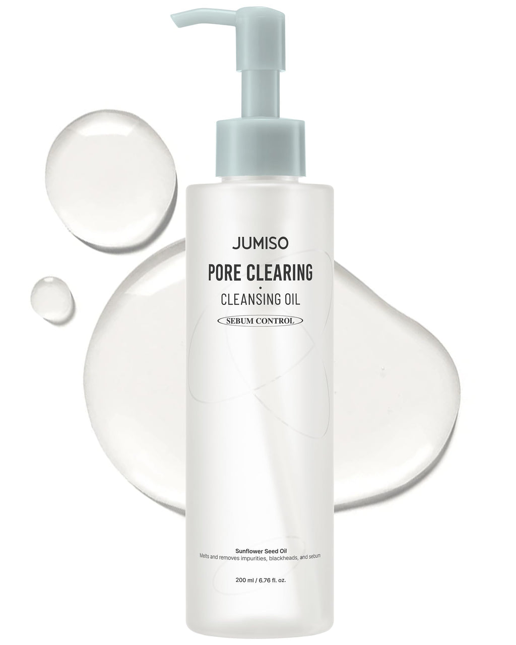 JUMISO Pore Clearing Cleansing Oil – Waterproof Makeup Remover for All Skin Types, 6.76 fl oz