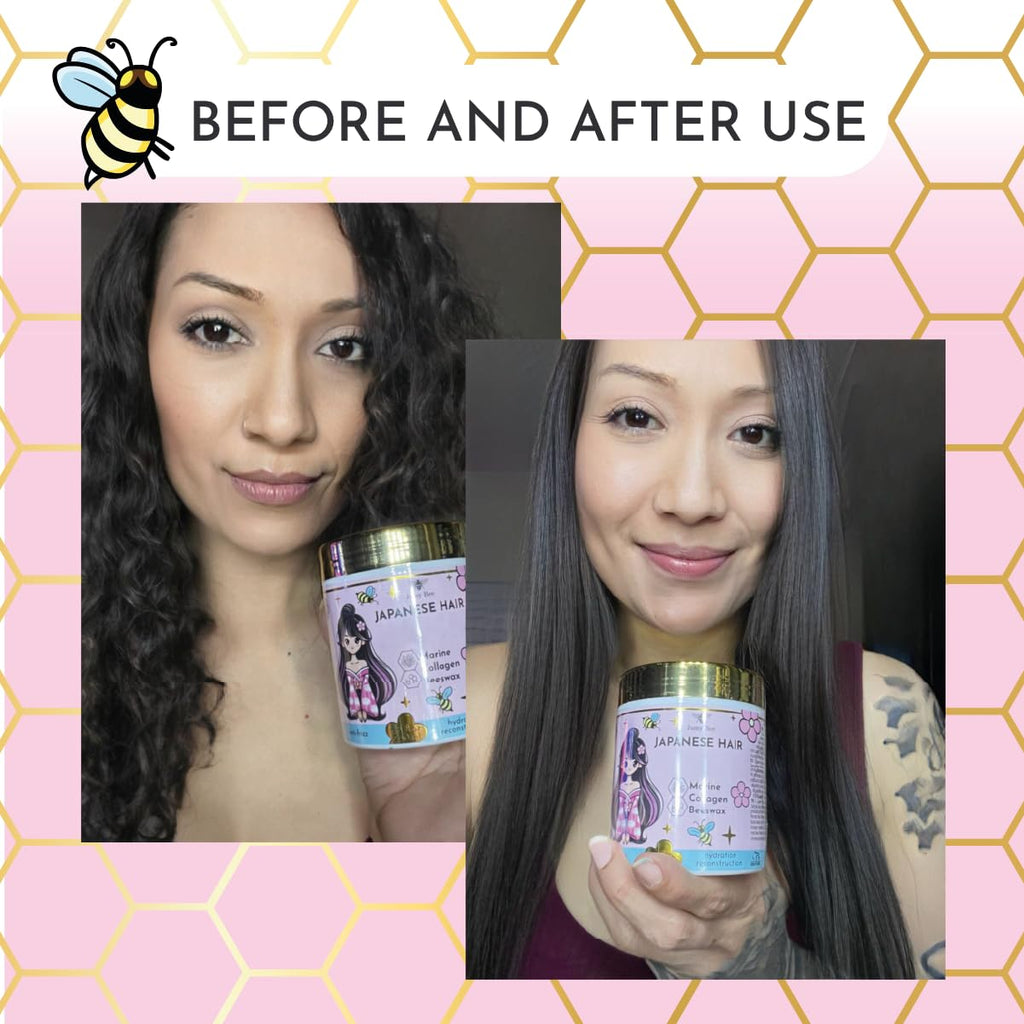 Jumybee Japanese BTX Hair Mask for Damaged Hair B-TOX – Collagen & Keratin, Beeswax & Seaweed, Formaldehyde-Free, 8.8 oz