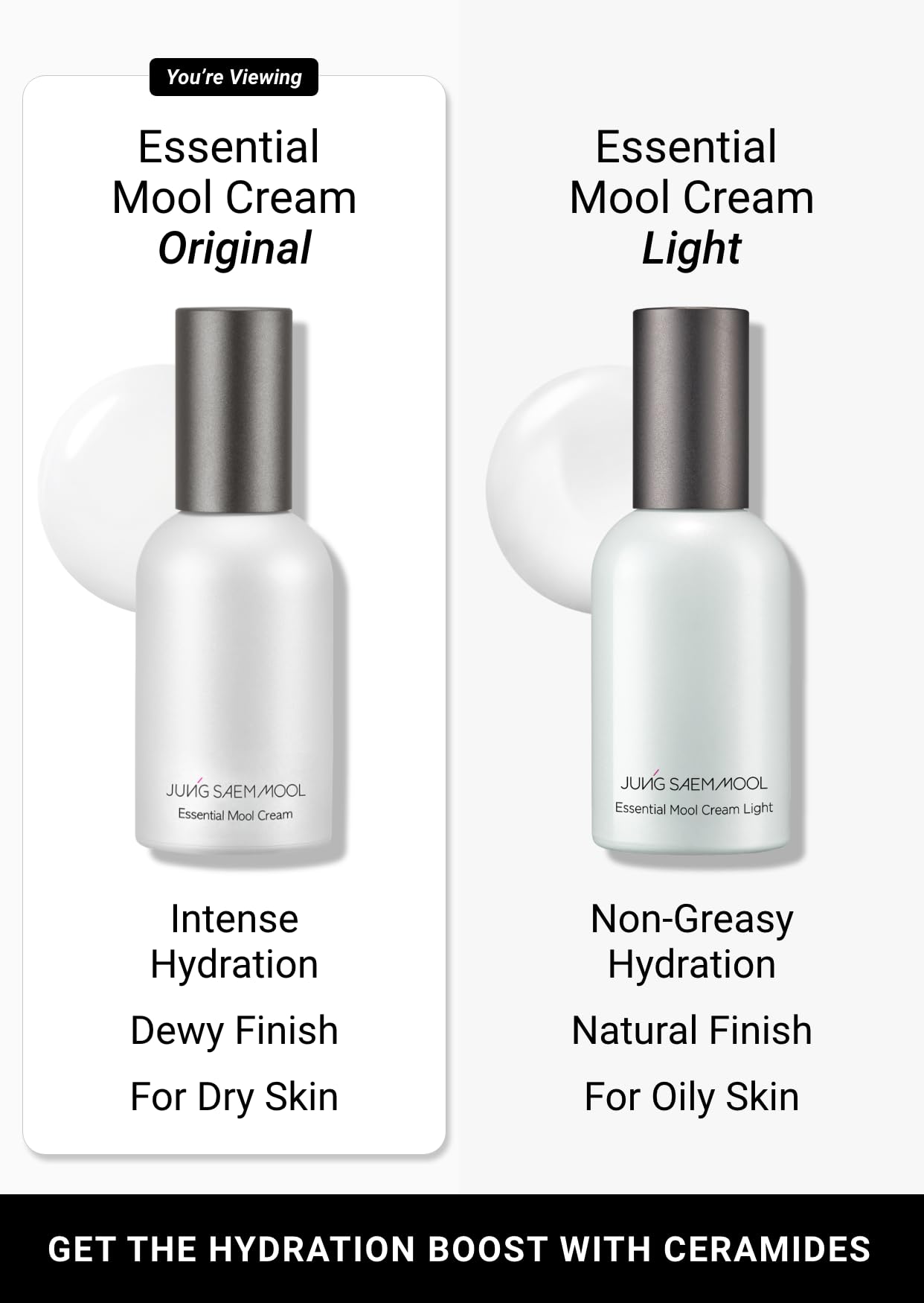 JUNG SAEM MOOL Essential Mool Cream | Lightweight Hydration with Ceramides & Panthenol