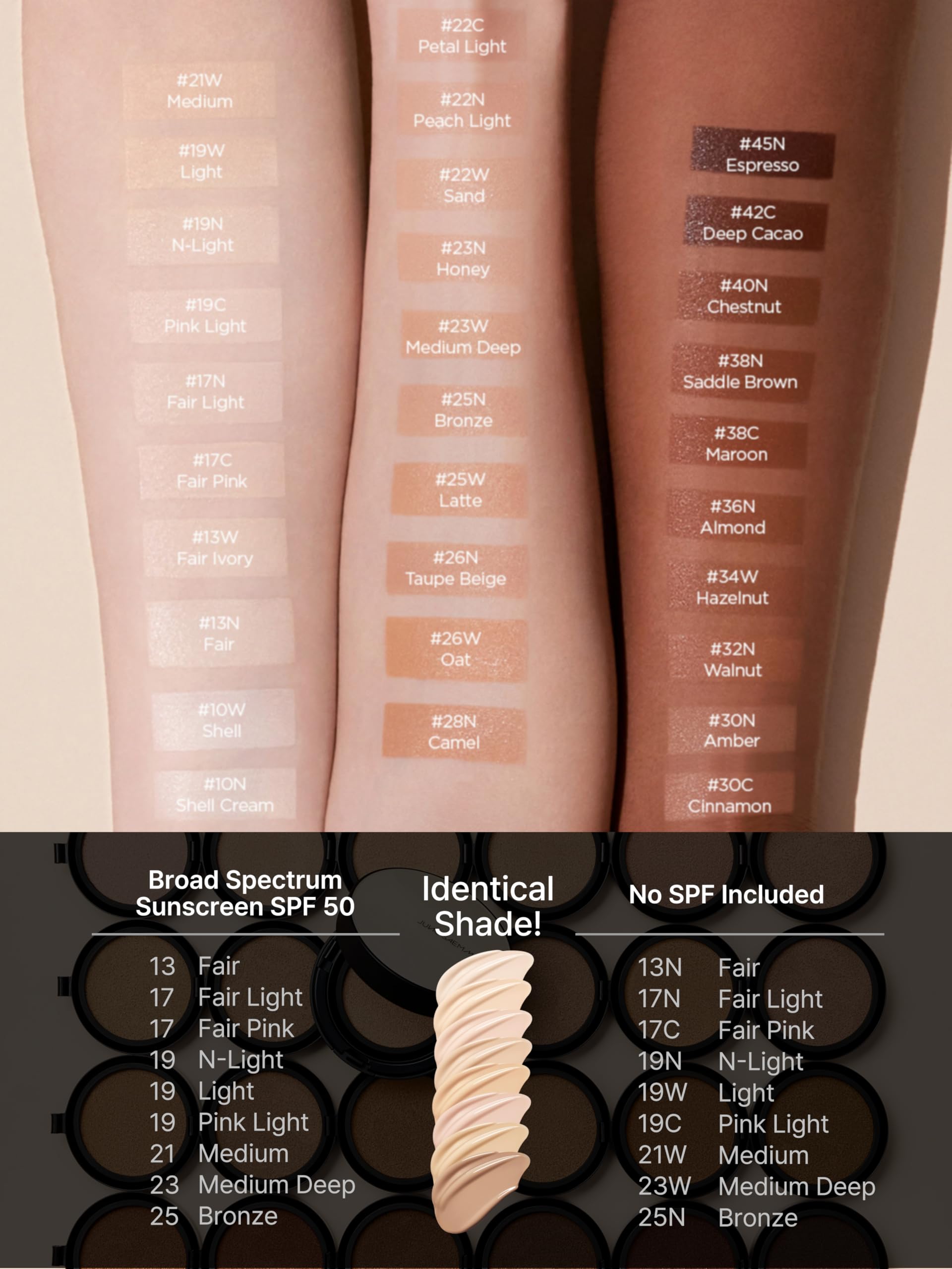 JUNG SAEM MOOL Essential Skin Nuder Cushion 13 Fair – SPF 50, Natural Radiant Finish