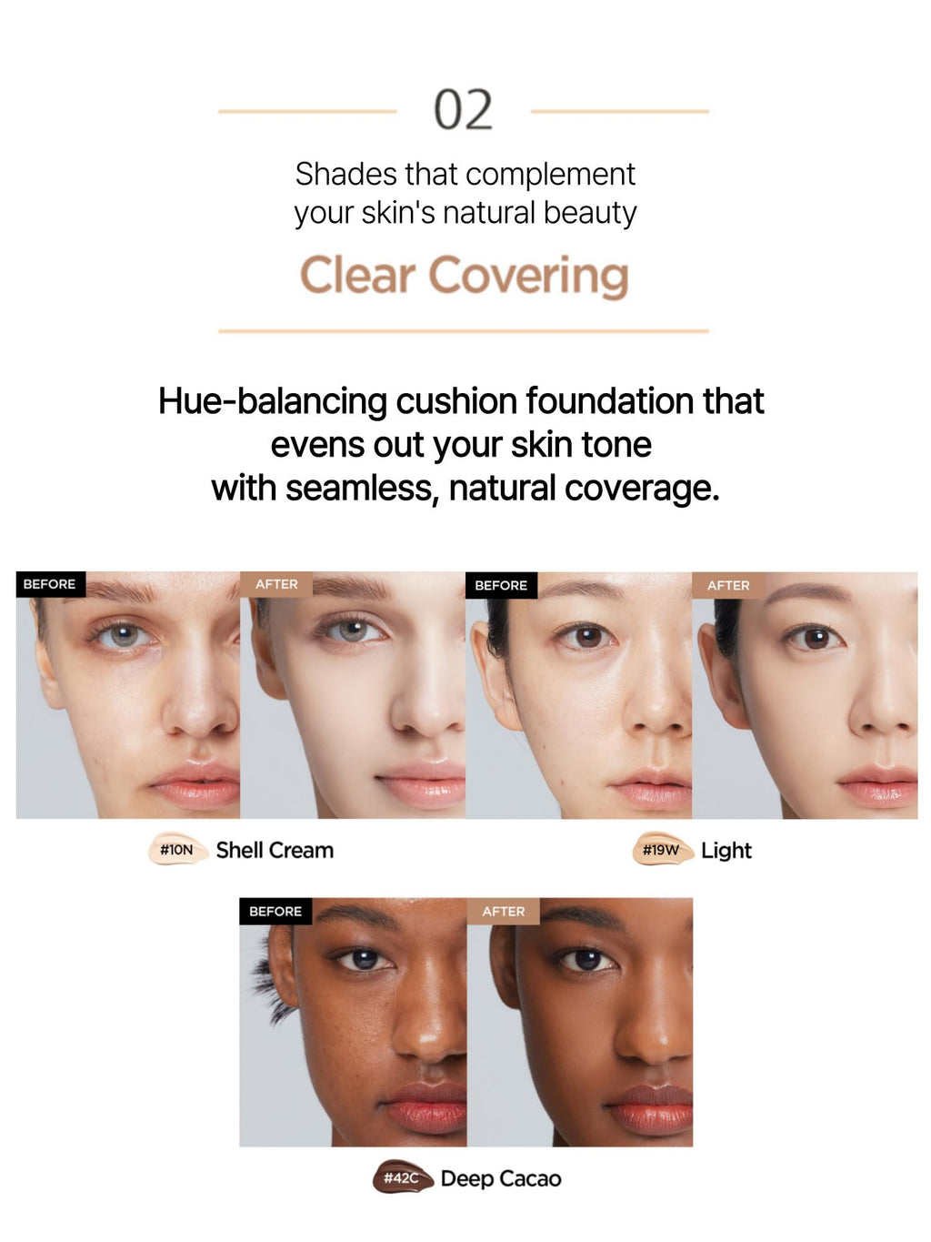Jung Saem Mool Essential Skin Nuder Cushion 19 Light — SPF 50, Natural Radiant Finish