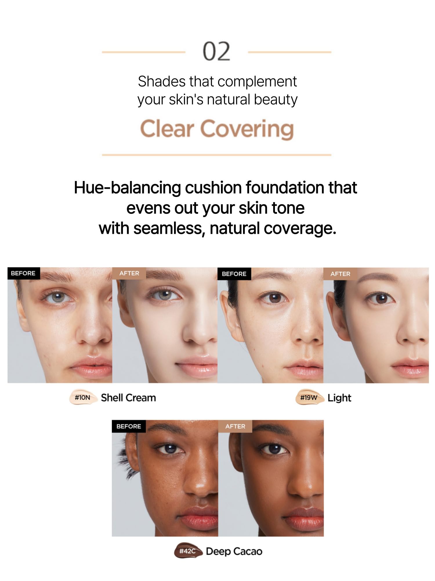 Jung Saem Mool Essential Skin Nuder Cushion 19 Light — SPF 50, Natural Radiant Finish