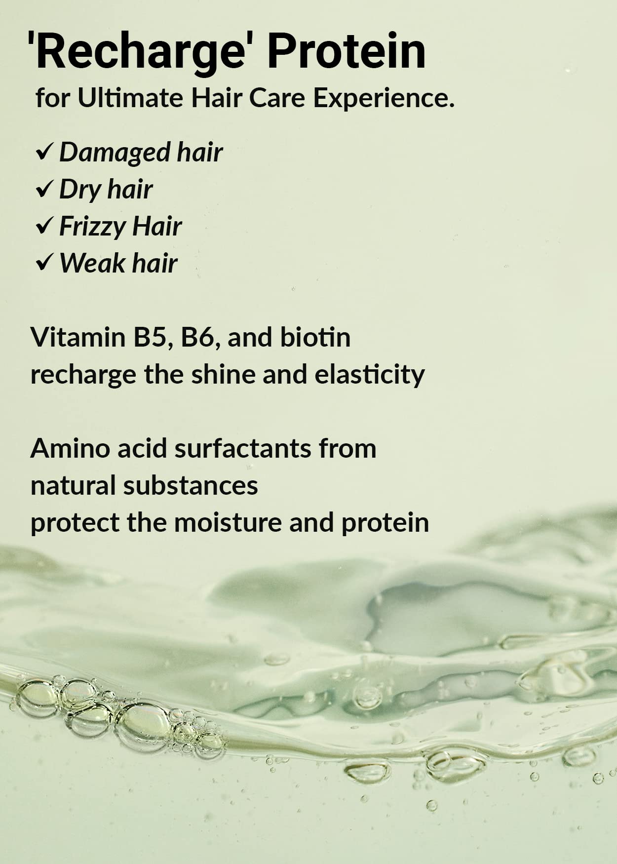 Jung Saem Mool Official Salon.ZIP Protein Recharging Shampoo – Damaged Hair Care, 14.1 oz (400 g)