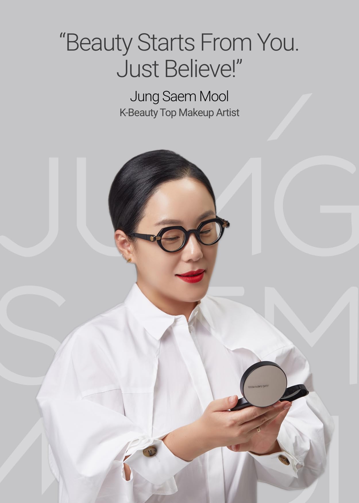 JUNG SAEM MOOL Artist Cushion Blush Coral Halo – Lightweight Hydrating Cushion Blush for Dewy Cheeks