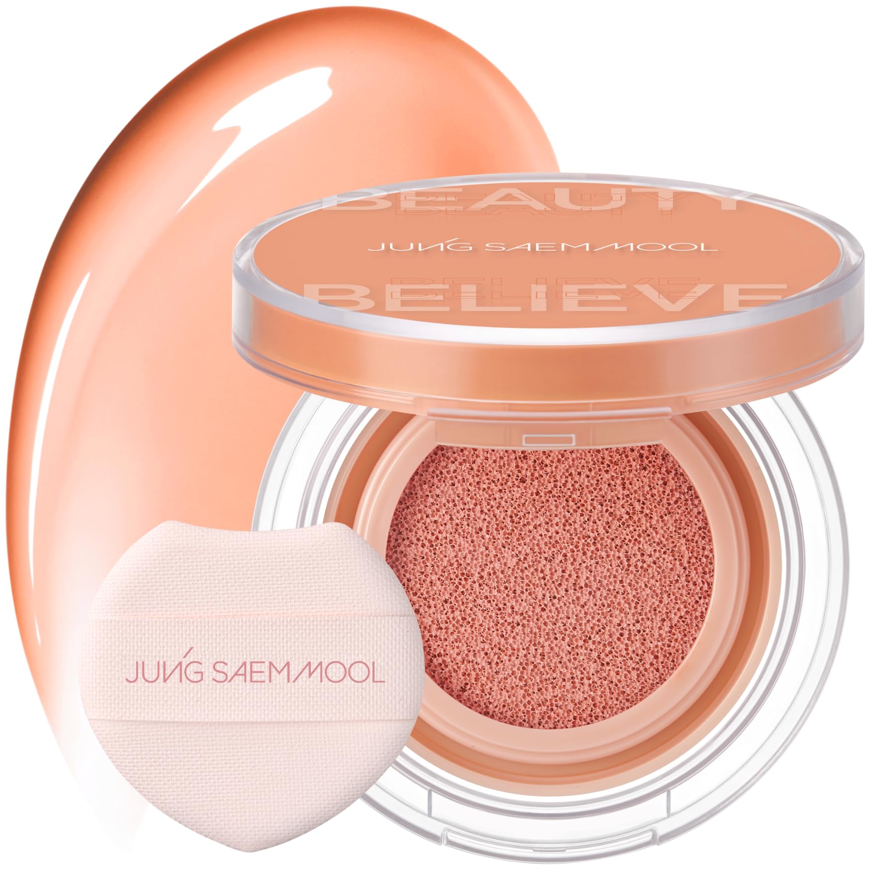 JUNG SAEM MOOL Artist Cushion Blush Peach Nectar – Hydrating, Lightweight Cushion for Dewy Glow