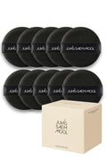 JUNG SAEM MOOL Cushion Puff Set (10p) Black — Hybrid Rubicelle Puffs for Smooth, Even Coverage