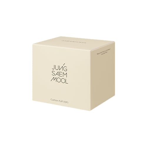 JUNG SAEM MOOL Cushion Puff Set (10p) Black — Hybrid Rubicelle Puffs for Smooth, Even Coverage