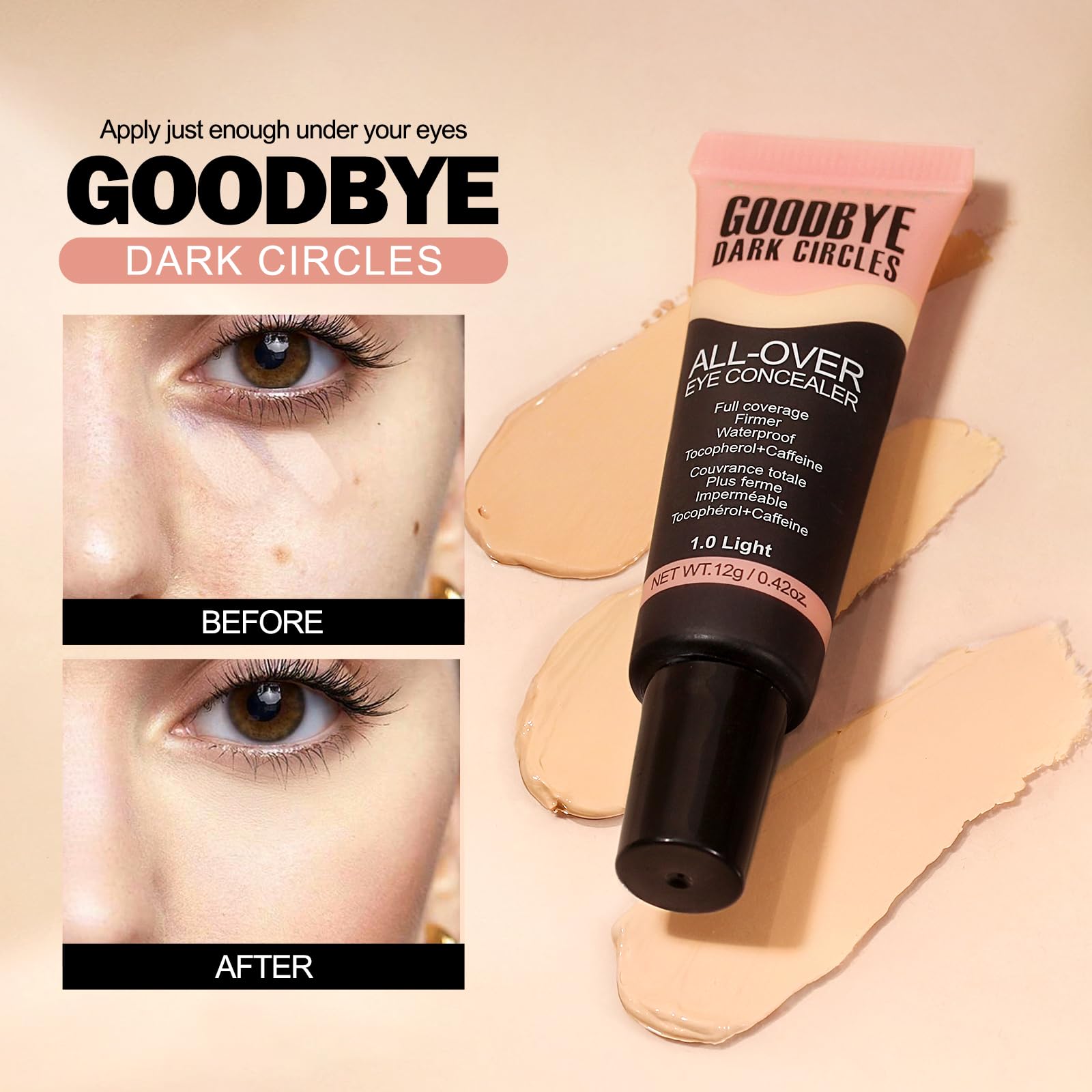 Junhe Liquid Concealer 01 Light – Full Coverage, Waterproof, Long-Lasting