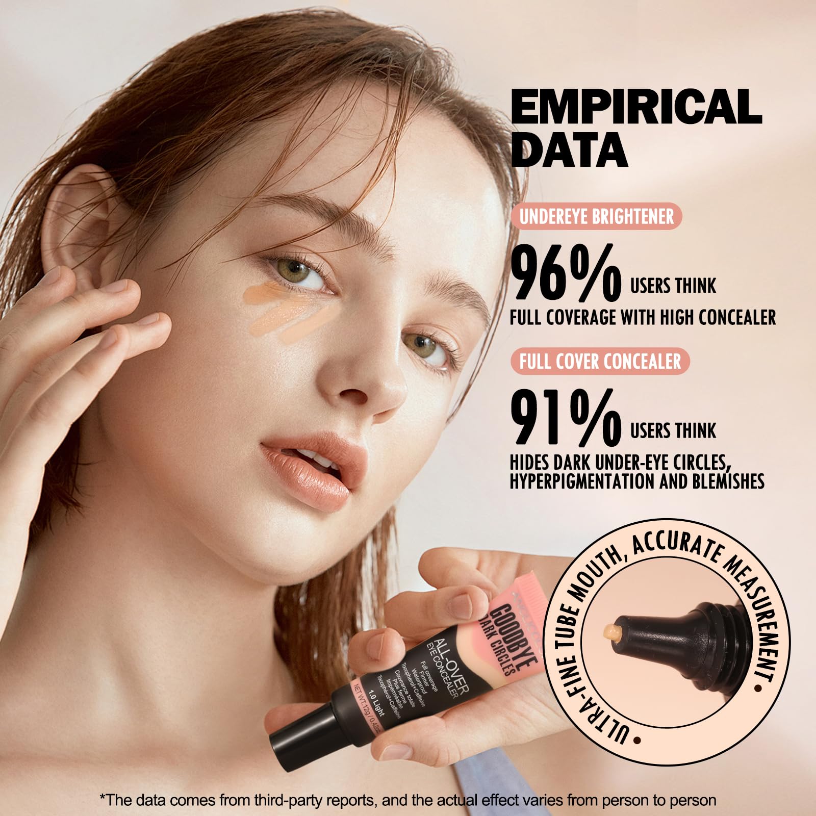 Junhe Liquid Concealer 01 Light – Full Coverage, Waterproof, Long-Lasting