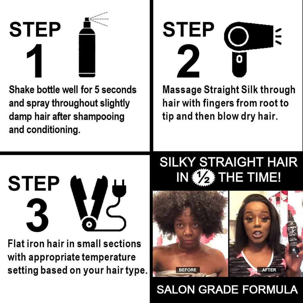 JuniorLabs Straight Silk Spray – Moroccan Argan Oil Heat Protectant (450°F) 6oz