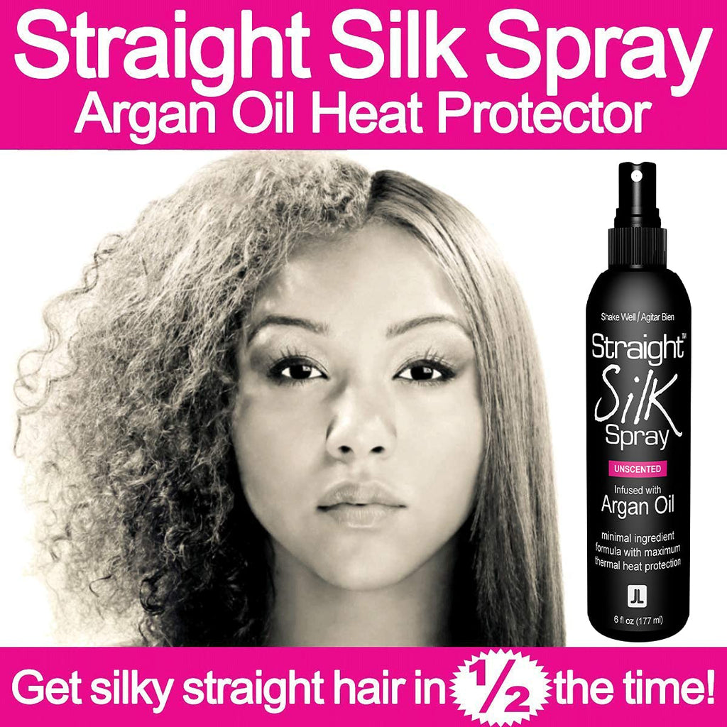 JuniorLabs Straight Silk Spray – Moroccan Argan Oil Heat Protectant (450°F) 6oz