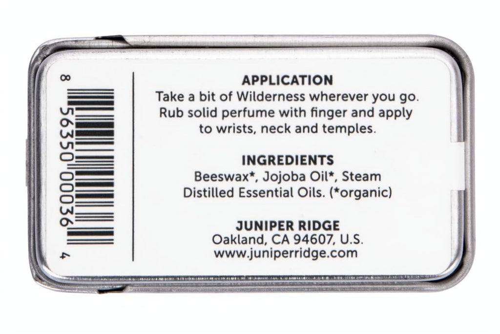 JUNIPER RIDGE Cascade Forest Solid Perfume – Unisex, Travel-Friendly, 0.5 oz Tin