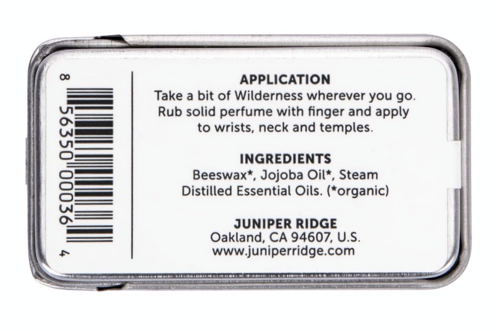 JUNIPER RIDGE Cascade Forest Solid Perfume – Unisex, Travel-Friendly, 0.5 oz Tin